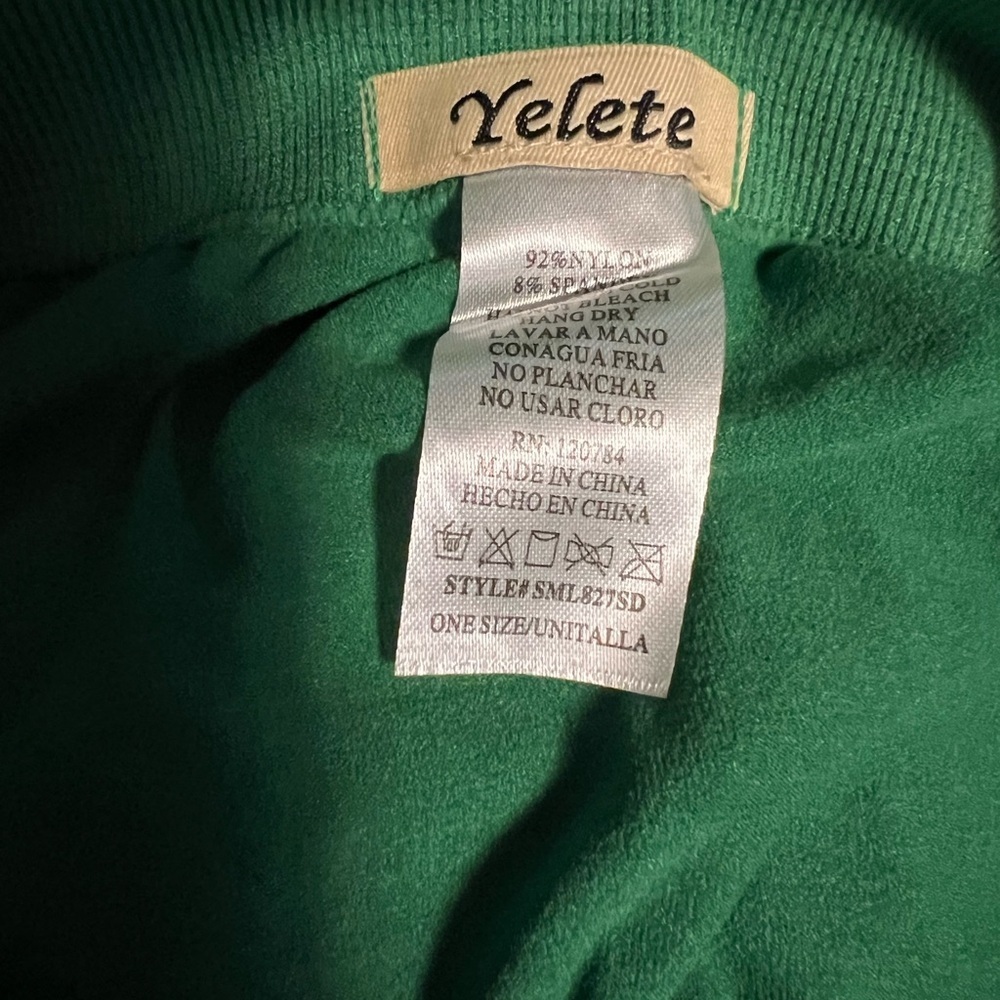 🇺🇸$5🇺🇸 Yelete Light Weight Green Leggings NWOT One Size (most likely XS/Small) - Picture 4 of 4